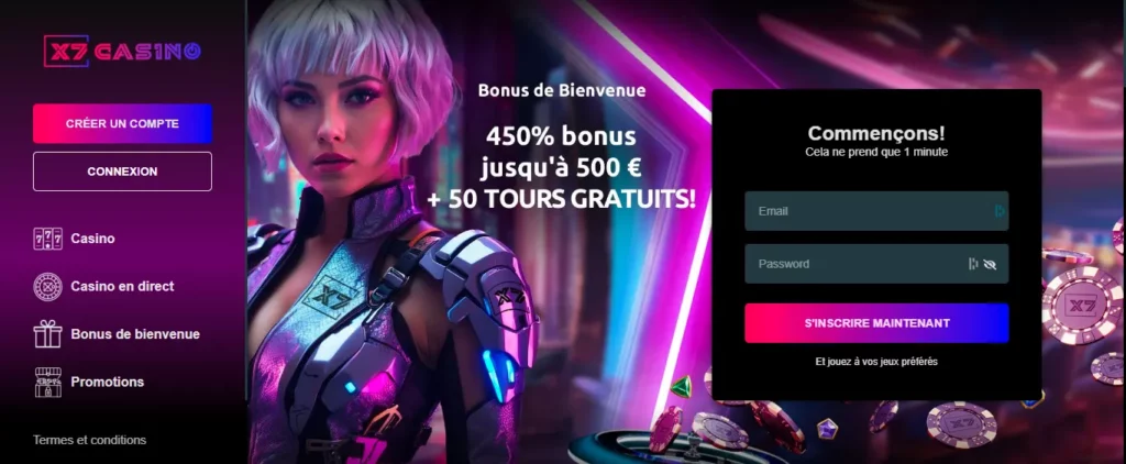 X7 casino en ligne retrait immédiat