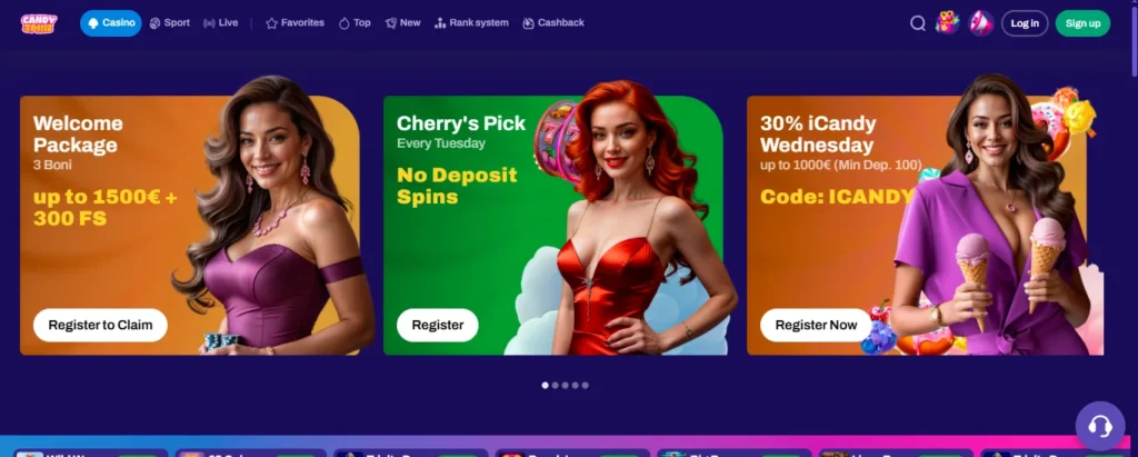 Candyspinz casino en ligne avec paiements instantanés
